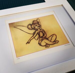 Framed Tinkerbell Art"